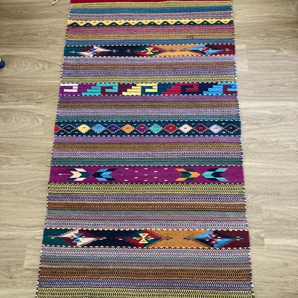 Made in Mexico, Oaxaca Other - Rug, Oaxacan rug, Multi-color, Fringed